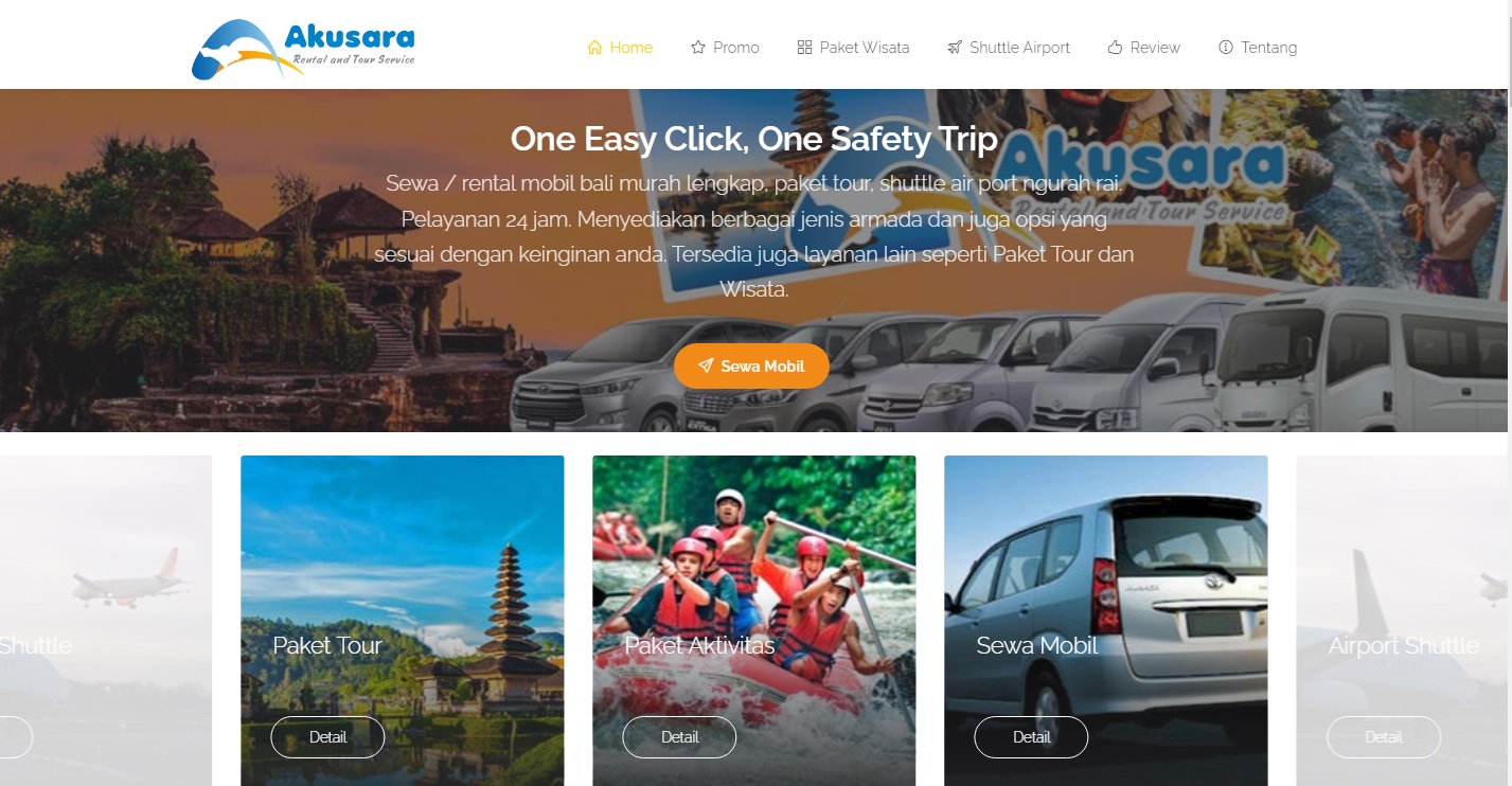 Build & Development Website Akusara Transport